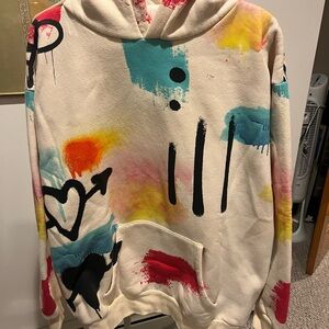 PacSun Red and Cream Hoodie unisex